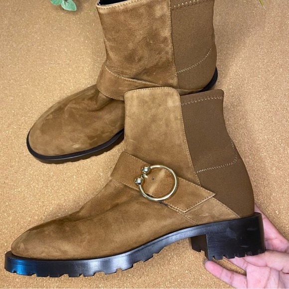 Stuart Weitzman Womens Suede and Neoprene Ankle boots Size 7 - Picture 15 of 16